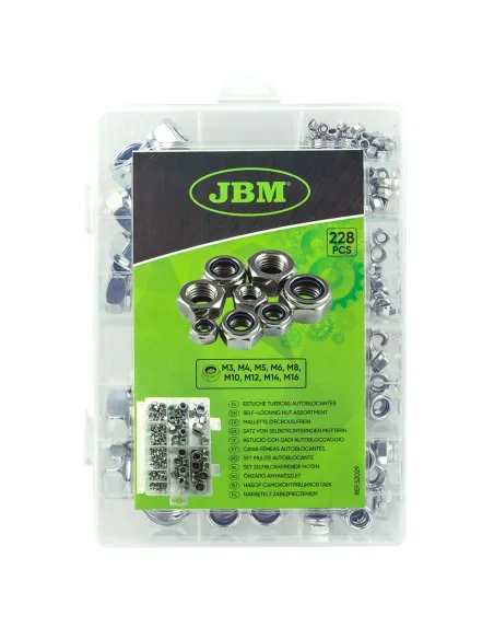 52029 Estuche Tuercas Autoblocantes 228 Piezas JBM