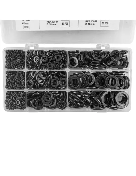 52032 Estuche Arandelas Growner  negras 1.735 Piezas JBM