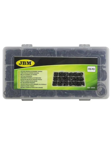 52032 Estuche Arandelas Growner  negras 1.735 Piezas JBM