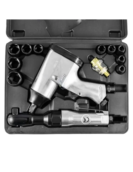 52156 Estuche De 16 Piezas neumáticas Con Pistola Y Carraca Impac JBM