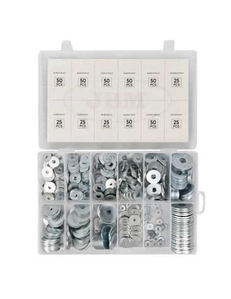 52158 Estuche De Arandela De Hierro Galvanizado, 475Pcs JBM