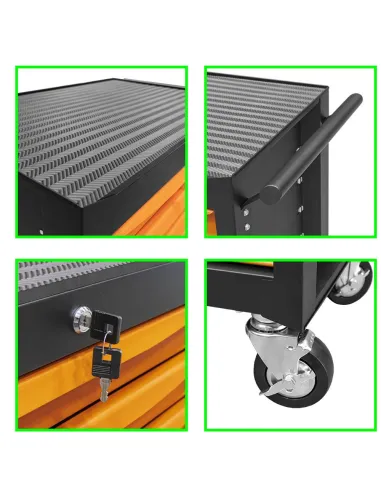 52172 Carro De 7 Cajones Con Guía TelescóPica...