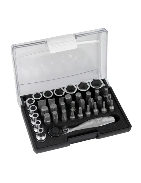 52198 Estuche De 38 Piezas Con Carraca Mini De 1/4" JBM