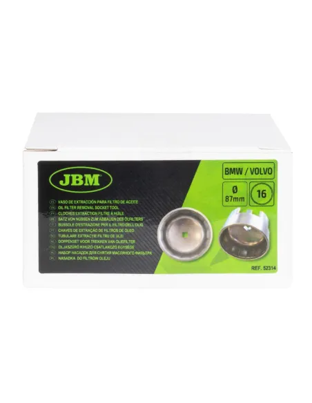 52314 Vaso De Extracción Para Filtro Aceite 87X16C JBM