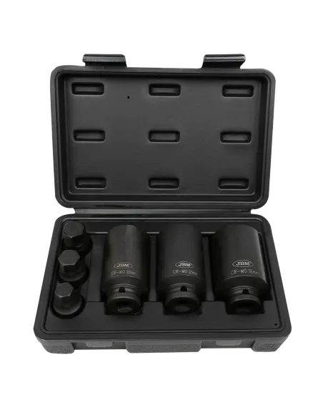 52337 Set De 3 Vasos Y 3 Puntas De Impacto De 1/2" Hexagonal JBM