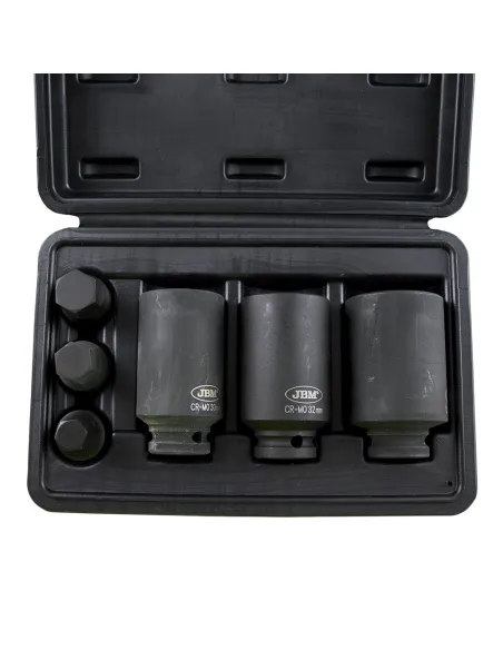 52337 Set De 3 Vasos Y 3 Puntas De Impacto De 1/2" Hexagonal JBM