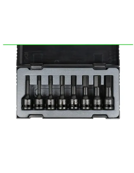 52339 Set De 8 Puntas De Impacto Hexagonal De 1/2" JBM