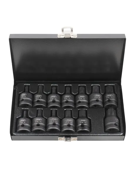 52344 Set De 13 Puntas De Impacto De 1/2" Hexagonal Y Torx JBM