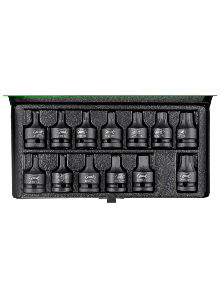 52344 Set De 13 Puntas De Impacto De 1/2" Hexagonal Y Torx JBM