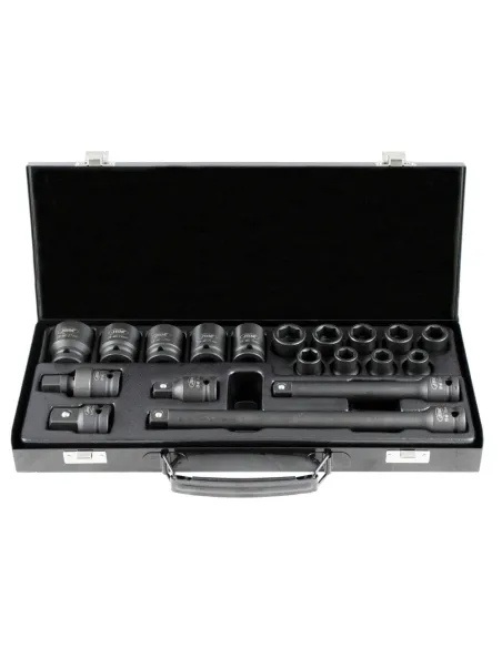 52345 Set De 19 Piezas De Impacto De 1/2" Con 14 Vasos Hexagonales JBM