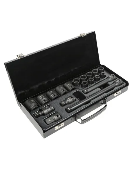 52345 Set De 19 Piezas De Impacto De 1/2" Con 14 Vasos Hexagonales JBM