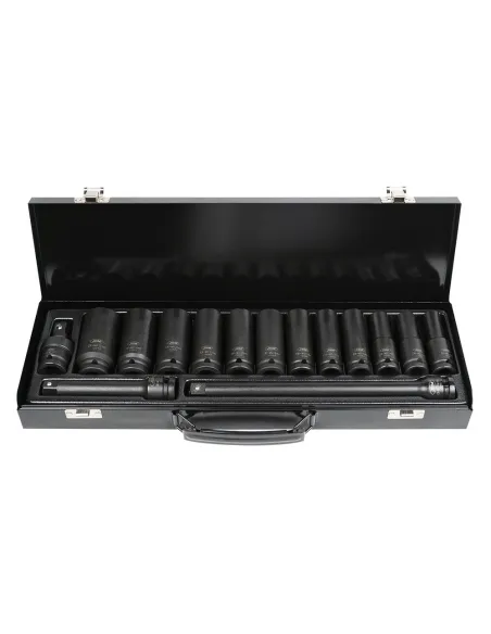 52346 Set De 15 Piezas De Impacto Con 12 Vasos Largos De 1/2" Hexa JBM