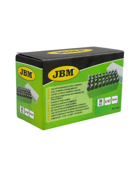 52422 Conjunto De Matrices Letras Y násmeros 5Mm JBM
