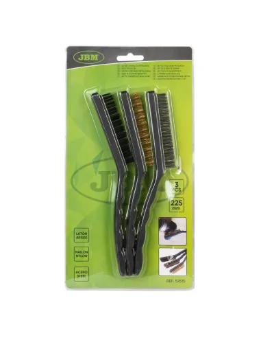 52515 Set De 3 Cepillos Metálicos JBM