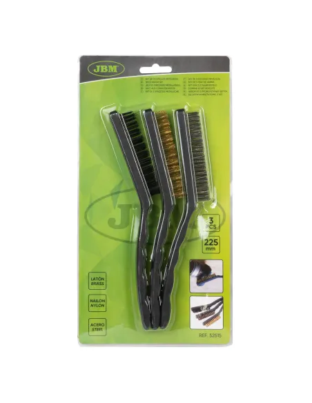 52515 Set De 3 Cepillos Metálicos JBM