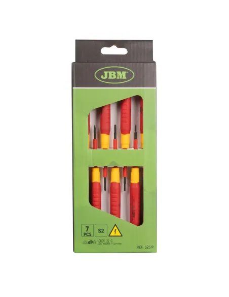 52519 Set De 7 Destornilladores Aislados 1.000V JBM