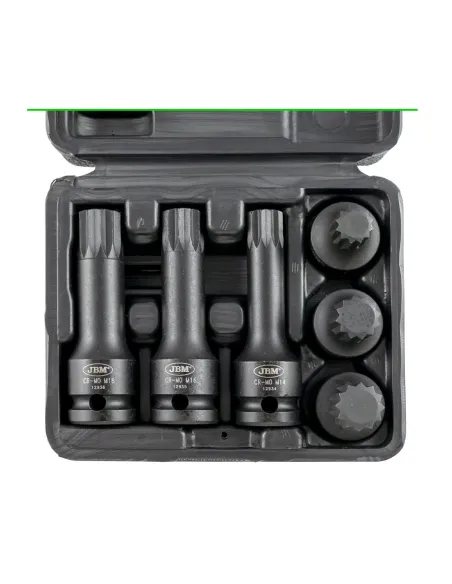 52546 Set De 6 Vasos Punta Xzn De Impacto De 1/2" JBM