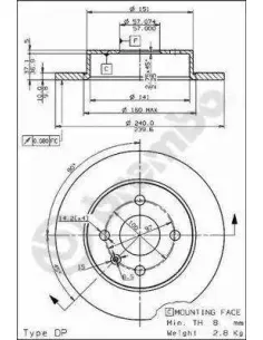 08762675 Disco de freno Brembo
