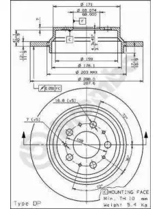 08776575 Disco de freno Brembo