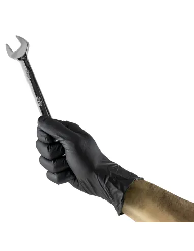 52681 Guantes negros Desechables De nitrilo T:M...