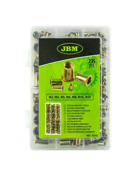 52703 Estuche De Remaches Tuerca 235 Piezas JBM