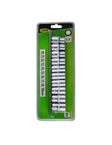 52714 Juego De Vasos 1/2" Hexagonales JBM