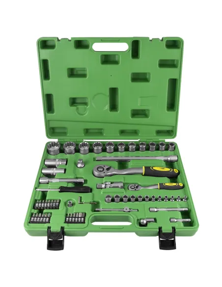 52722 Estuche De Herramientas De 61 Piezas Vasos Spline De 1/2" Y JBM