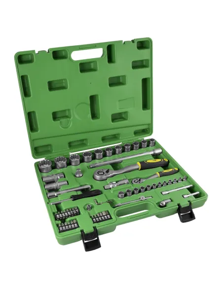 52722 Estuche De Herramientas De 61 Piezas Vasos Spline De 1/2" Y JBM