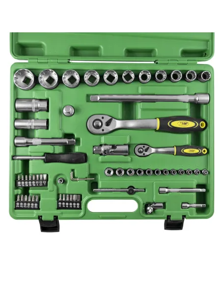 52722 Estuche De Herramientas De 61 Piezas Vasos Spline De 1/2" Y JBM
