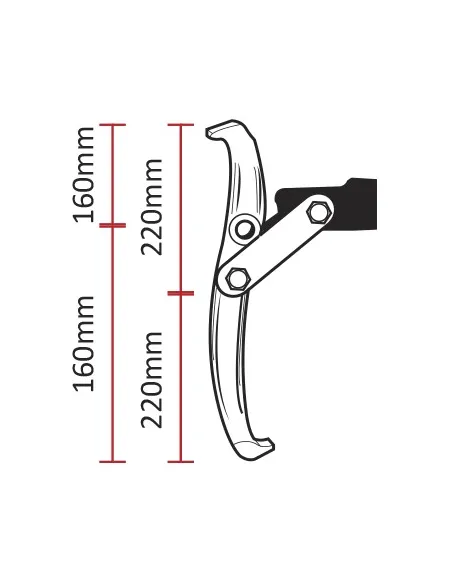 52733 Extractor De 3 Garras 95-200Mm JBM
