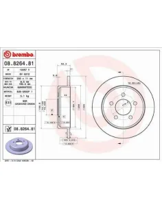 08.8264.81 Disco de freno Brembo