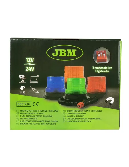 52827 Girofaro Destellante Rotativo Perfil Bajo- Ambar JBM