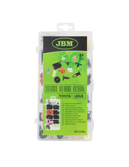 52886 Estuche De Clips Plasticos Toyota/Lexus 89 Pcs JBM