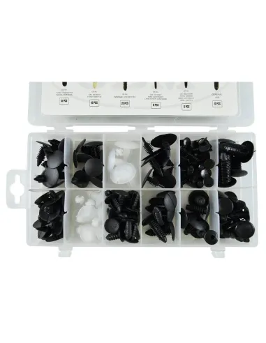 Estuche de Clips Plásticos Universales 128PCS...