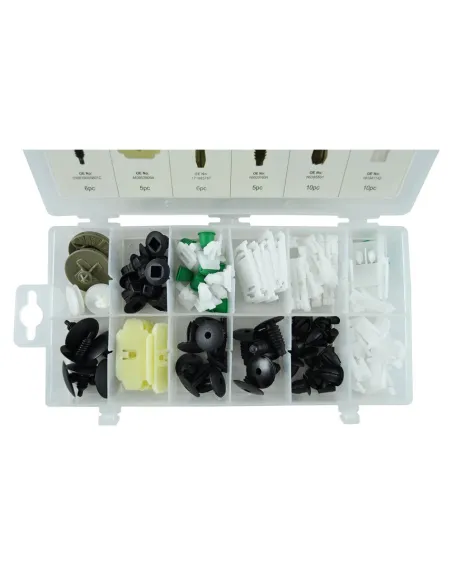 52889 Estuche De Clips Plasticos Volkswagen 85 Pcs JBM