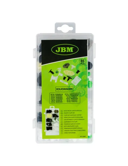 52889 Estuche De Clips Plasticos Volkswagen 85 Pcs JBM