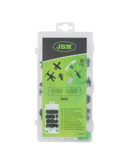 52892 Estuche De Clips Plásticos Bmw 95 Pcs JBM