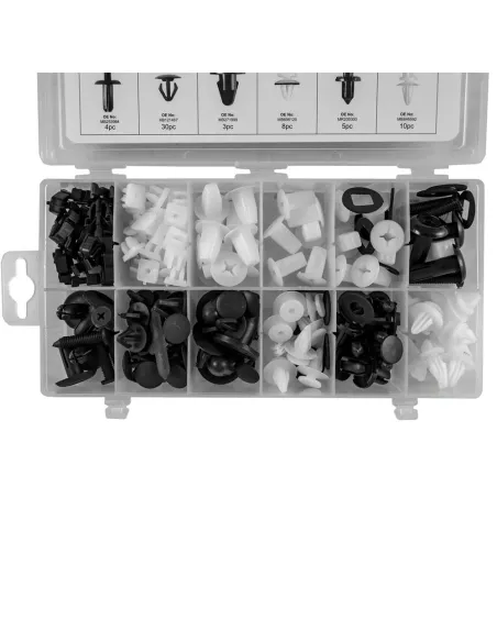 52895 Estuche De Clips Plasticos Mitsubishi 132 Pcs JBM