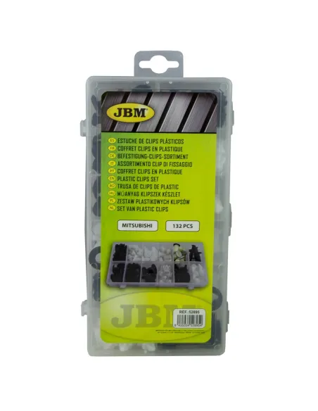 52895 Estuche De Clips Plasticos Mitsubishi 132 Pcs JBM