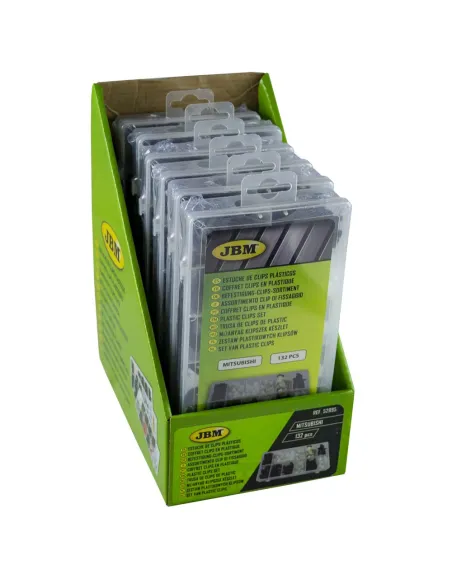 52895 Estuche De Clips Plasticos Mitsubishi 132 Pcs JBM