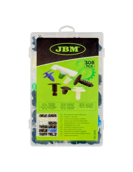 52900 Estuche De Clips Plásticos Fiat 308 Pcs JBM