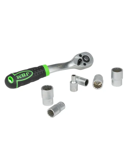 52951 Carraca 72 Dientes Con Vasos De 12 Cantos 1/4" JBM