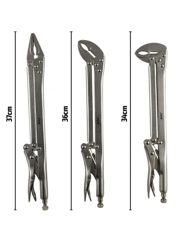 52982 Kit De 3 Alicates De Mordaza Extralargas JBM