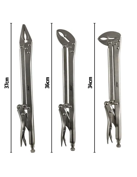 52982 Kit De 3 Alicates De Mordaza Extralargas JBM