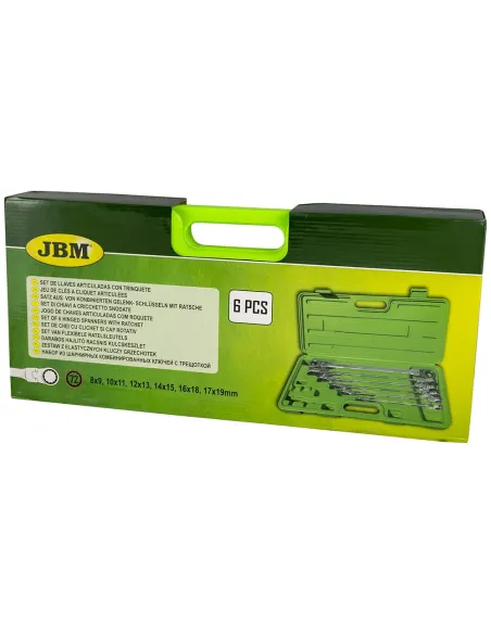 53018 Set De 6 Llaves Articuladas Con Trinquete JBM