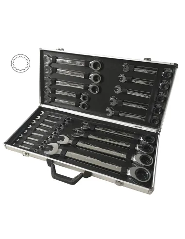 53020 Set De 22 Llaves Combinadas Con Trinquete...