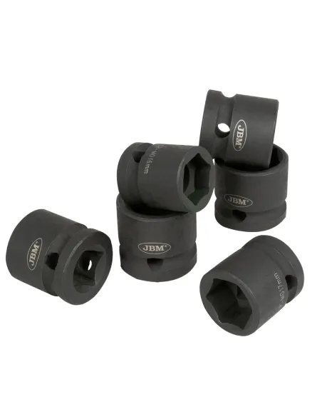 53060 Set De 12 Vasos De Impacto De 1/2" Hex. Perfil Bajo JBM