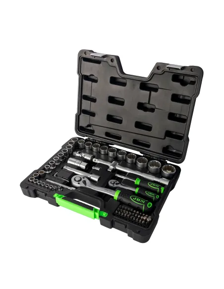 53074 Estuche De Herramientas De 74 Piezas Con Vasos De 12 Cantos JBM