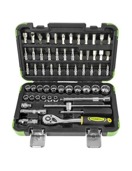 53075 Estuche De Herramientas De 3/8" De 59 Piezas Con Vasos De 12 JBM