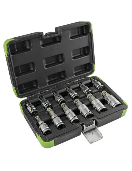 53104 Set 12 Piezas 1/2" Punta 12 Cantos Cromado JBM